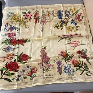 Vintage Floral Australian Wildflowers Scarf